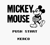 Mickey Mouse title screen for GameBoy